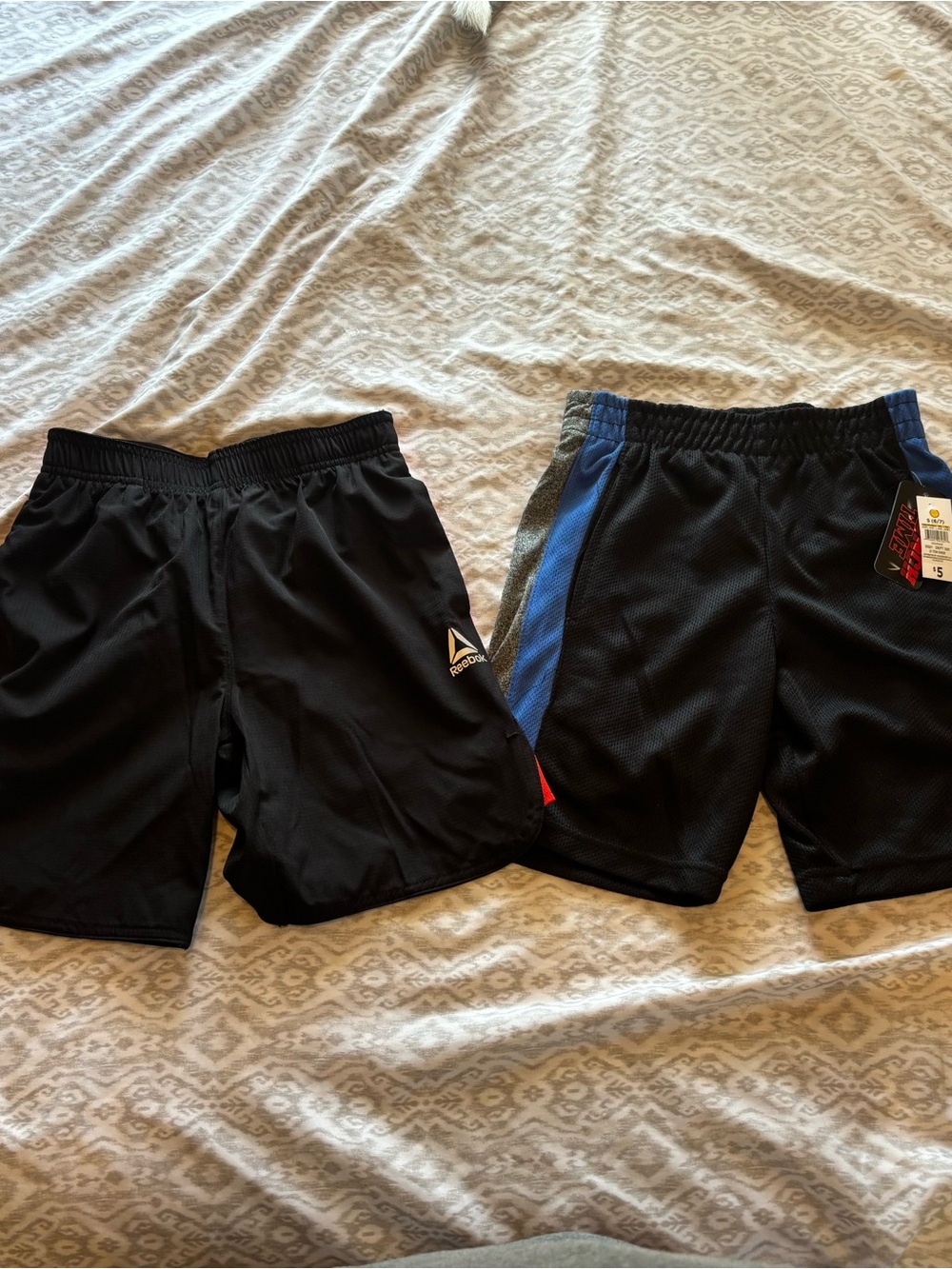 1-Reebok Boys' Black Athletic Shorts - 1-Crunch Time Athletic Shorts Size 6/7